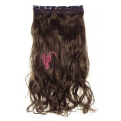 Extensie de par cu 5 Clips On delux dubla ondulata de 70 cm, Saten Mediu 187975HT6K